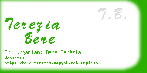 terezia bere business card